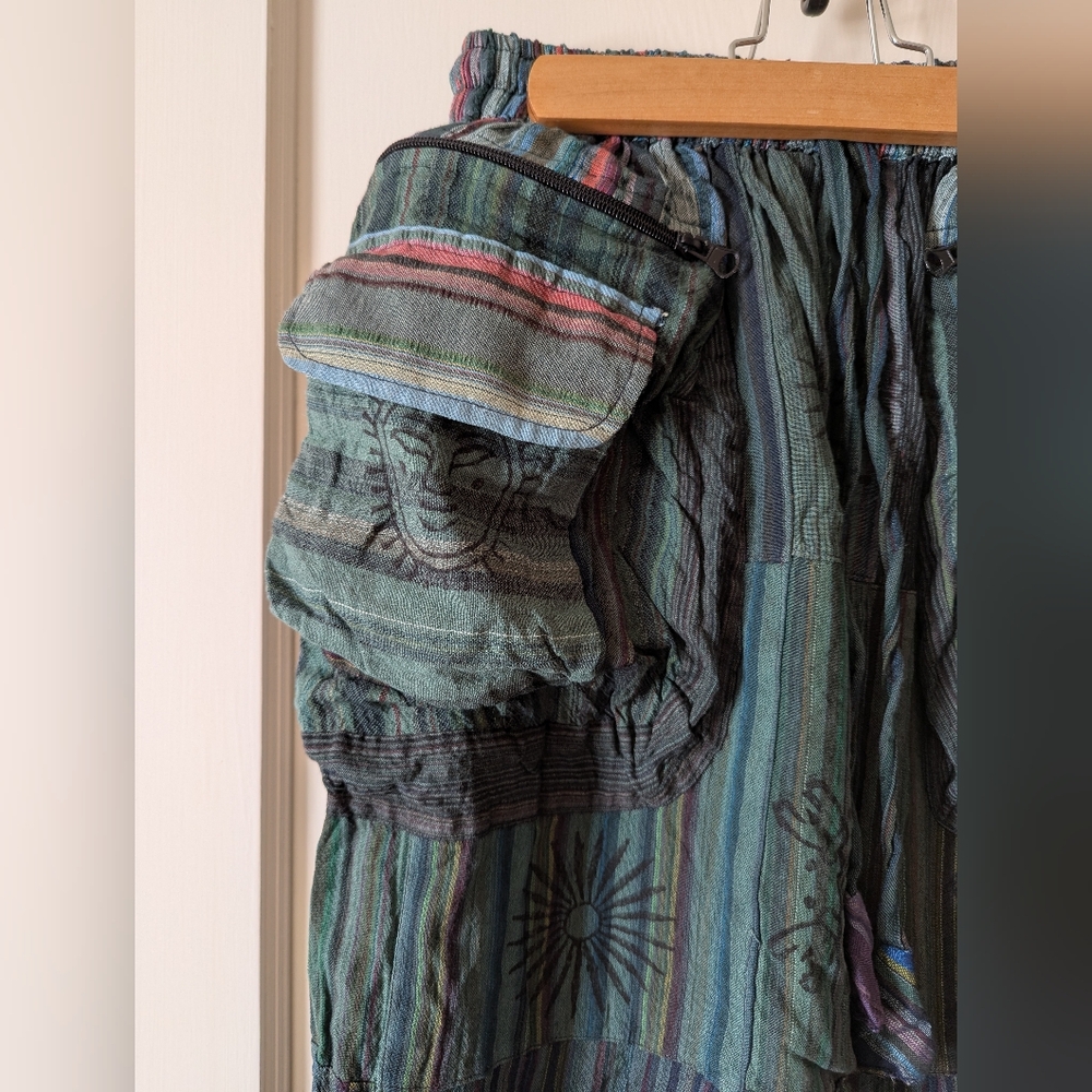 Multicolor Patchwork Pants - image 3